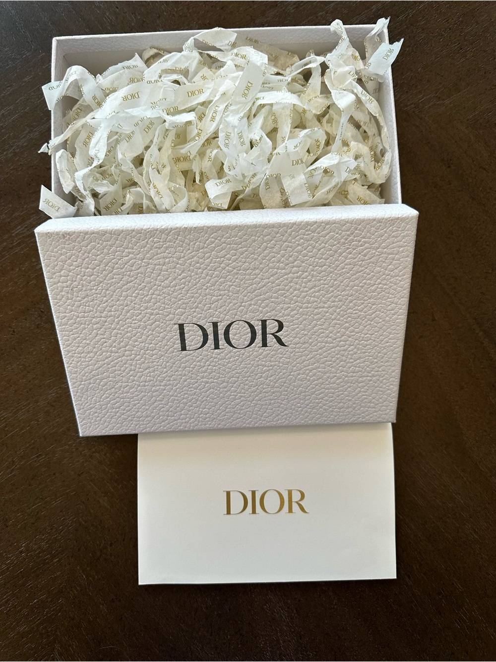 Dior White and Gold Gift Box with Tissue paper